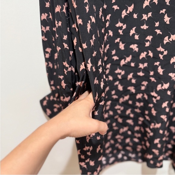 NWT Chloé Ginko Hommage Print Silk Mini‎ Dress Pearl Blush FR 40 US L Large Fall - Picture 10 of 14